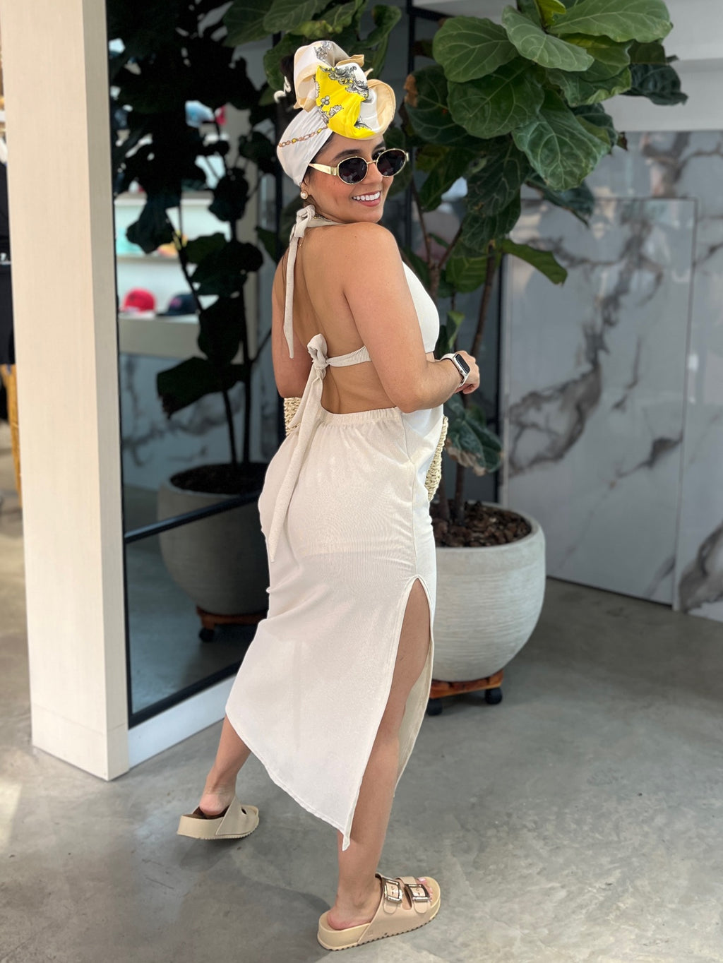 Vestido Playero Beige