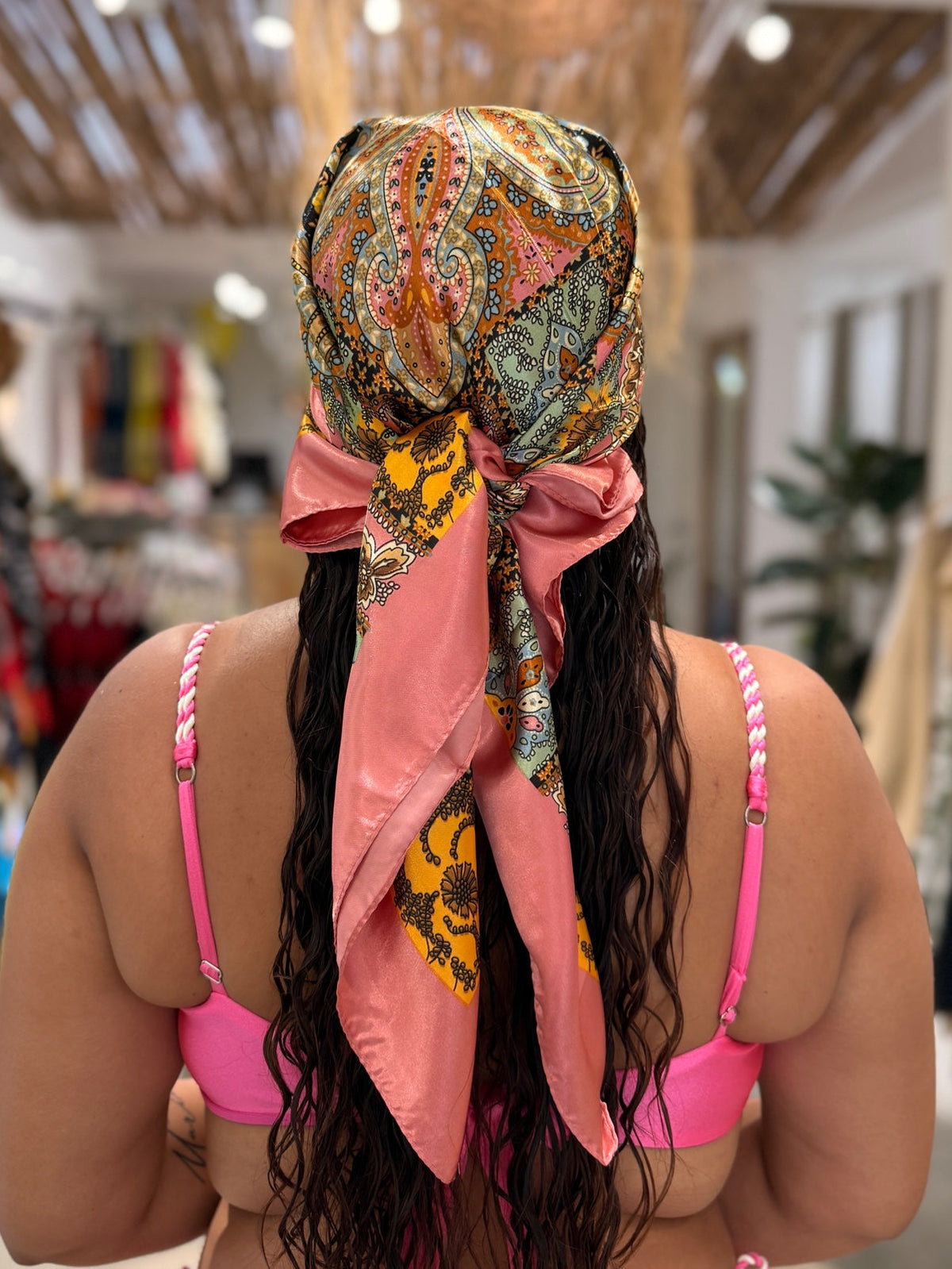 Pañoleta Bloom Arabesco rosa