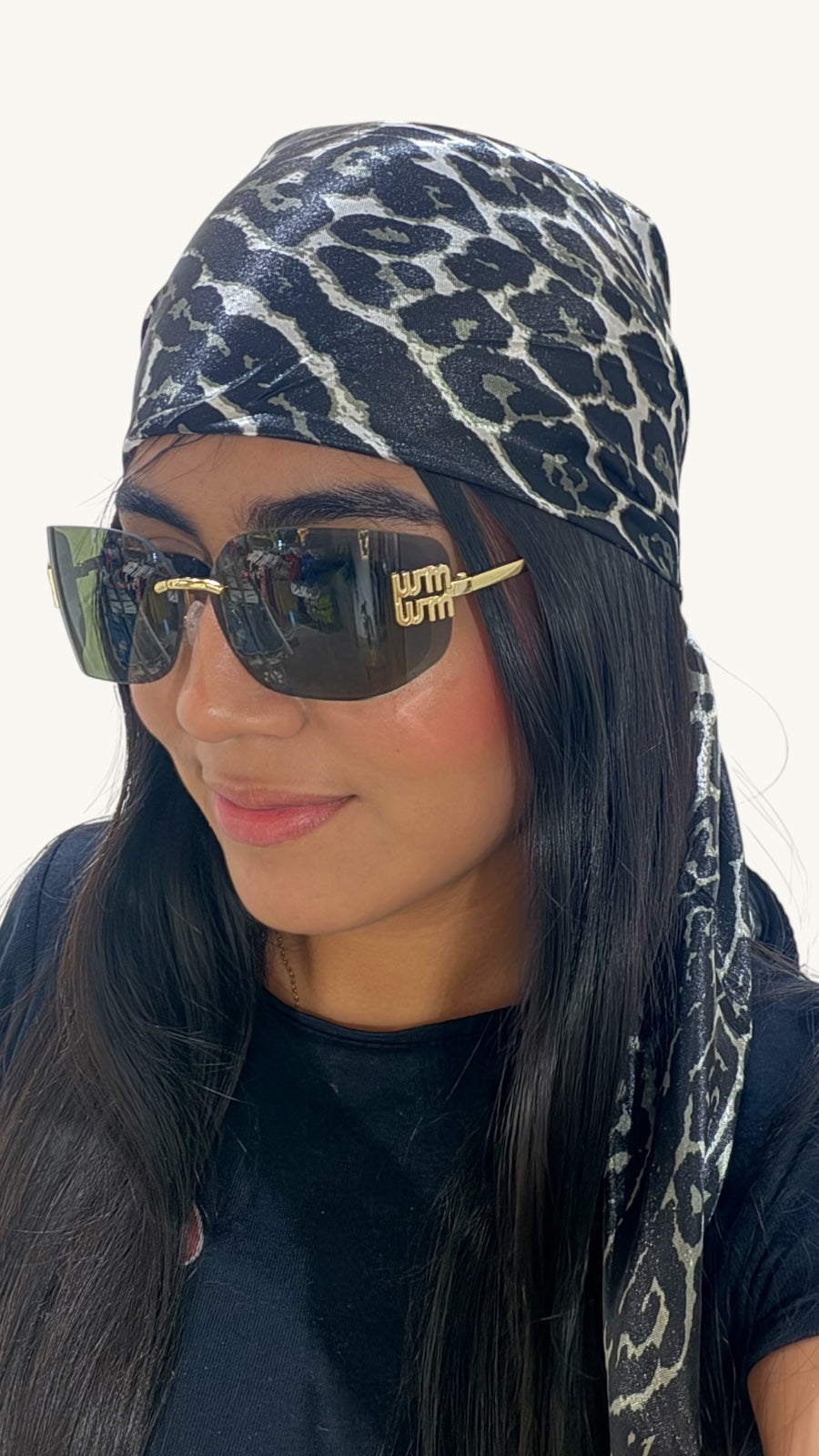 Pañoleta Bloom Animal Print gris