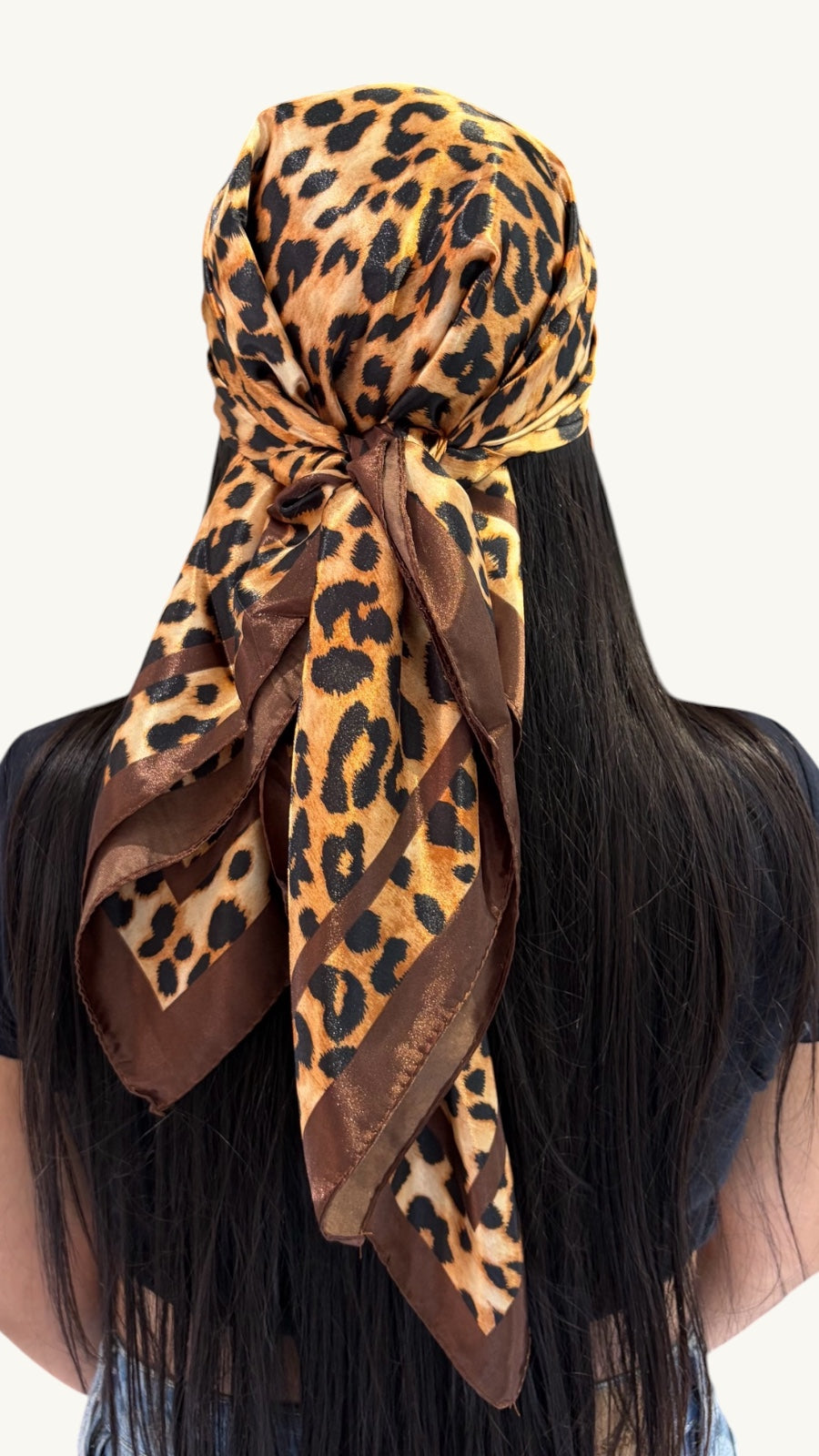 Pañoleta Bloom Animal Print marrón