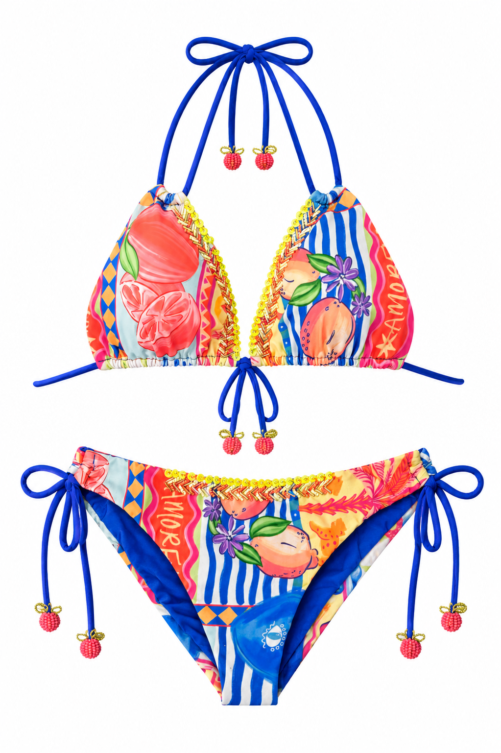 Bikini Estampado Punteras azul