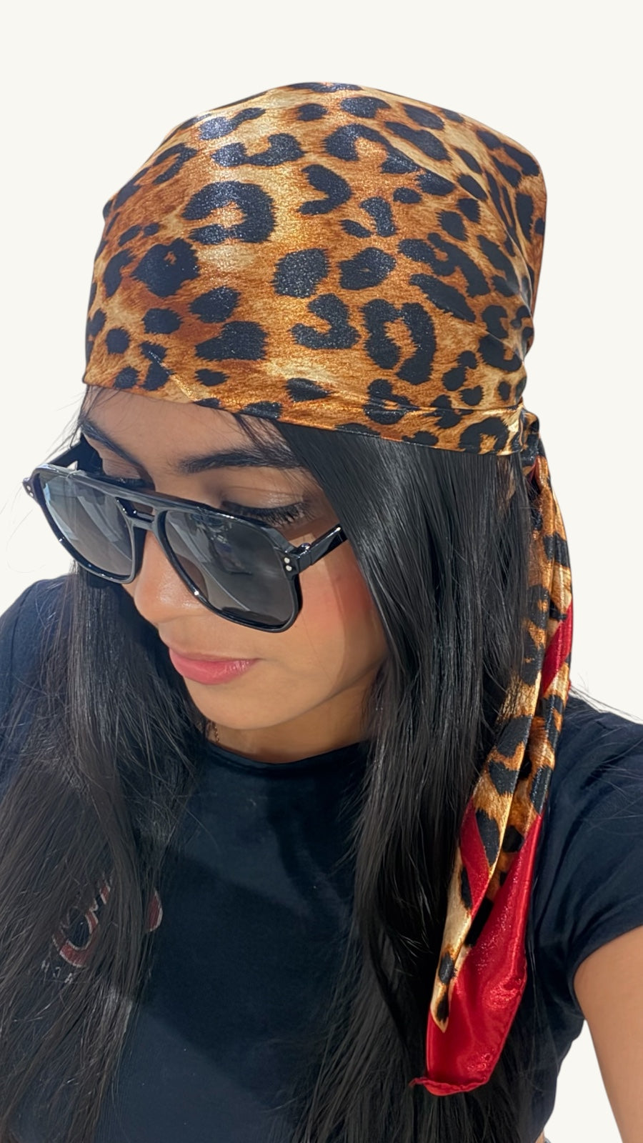 Pañoleta Bloom Animal Print rojo