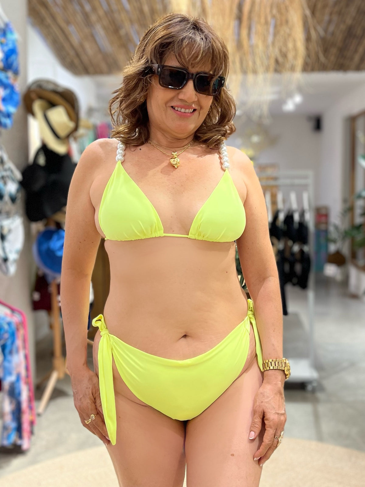 Bikini Perlas Amarillo neón