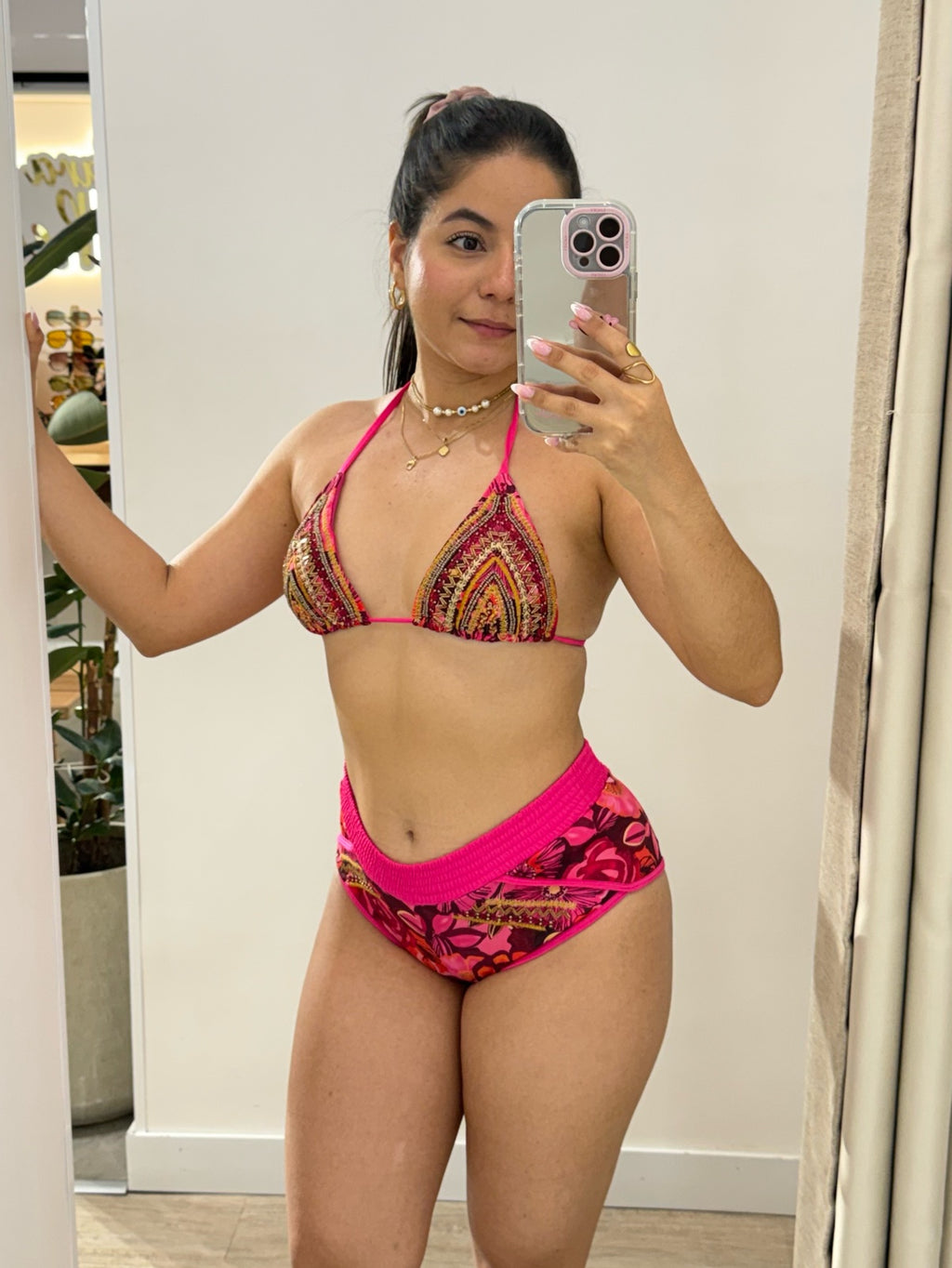 Bikini Hilo + Short fucsia