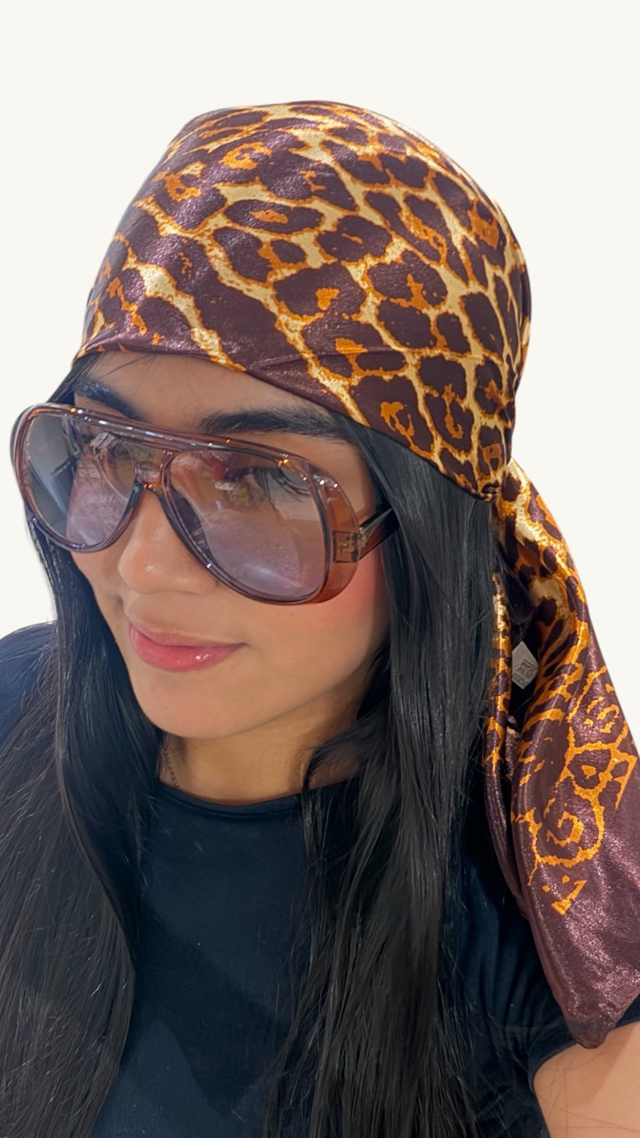 Pañoleta Bloom Animal Print terracota