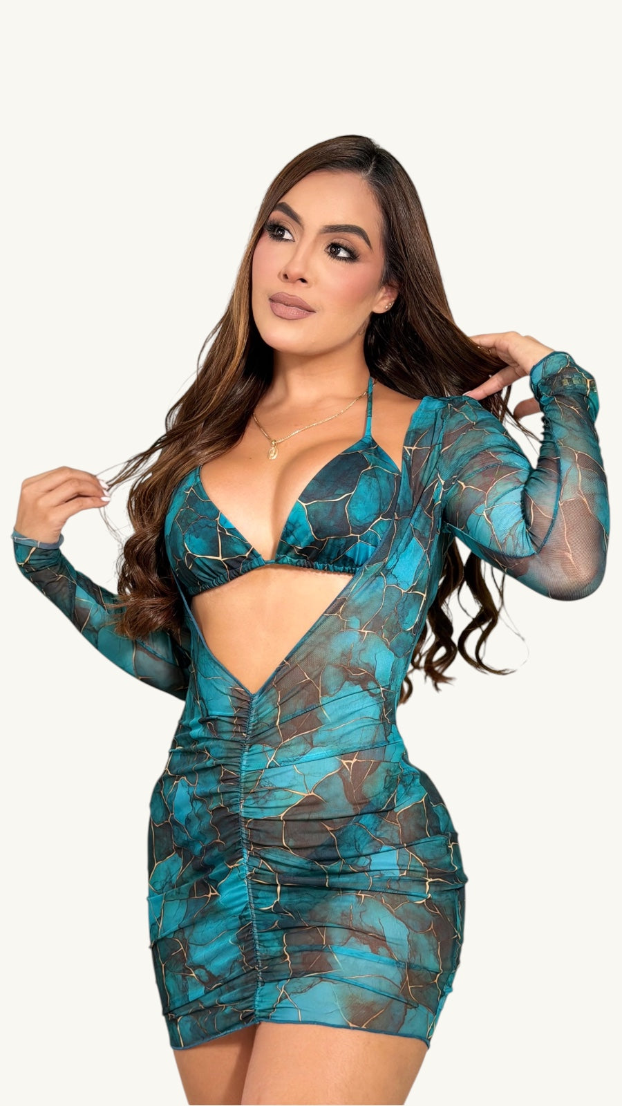 Set Bikini Japón Verde azulado