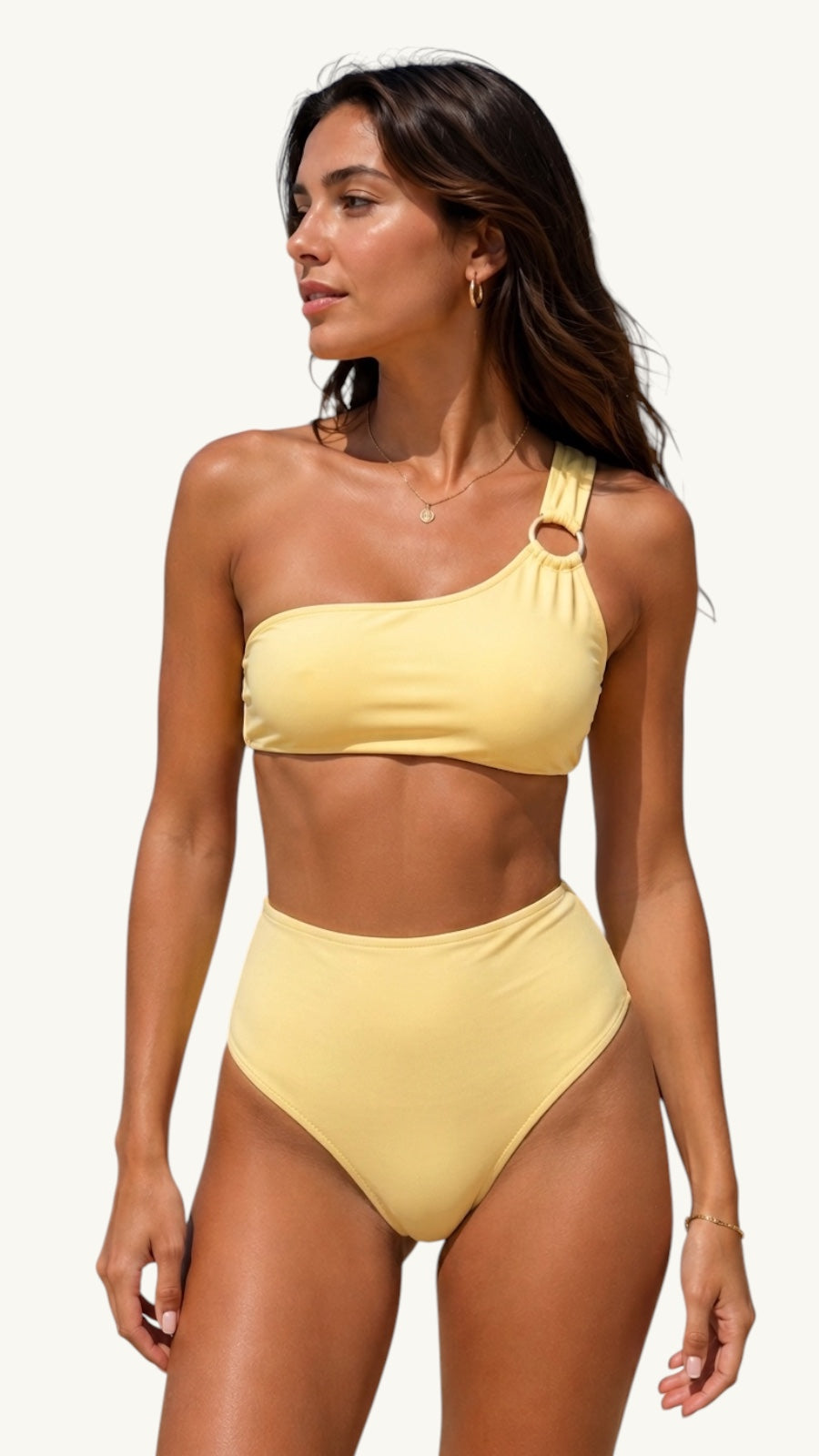 Tiro Alto Medio Beso Amarillo Mantequilla
