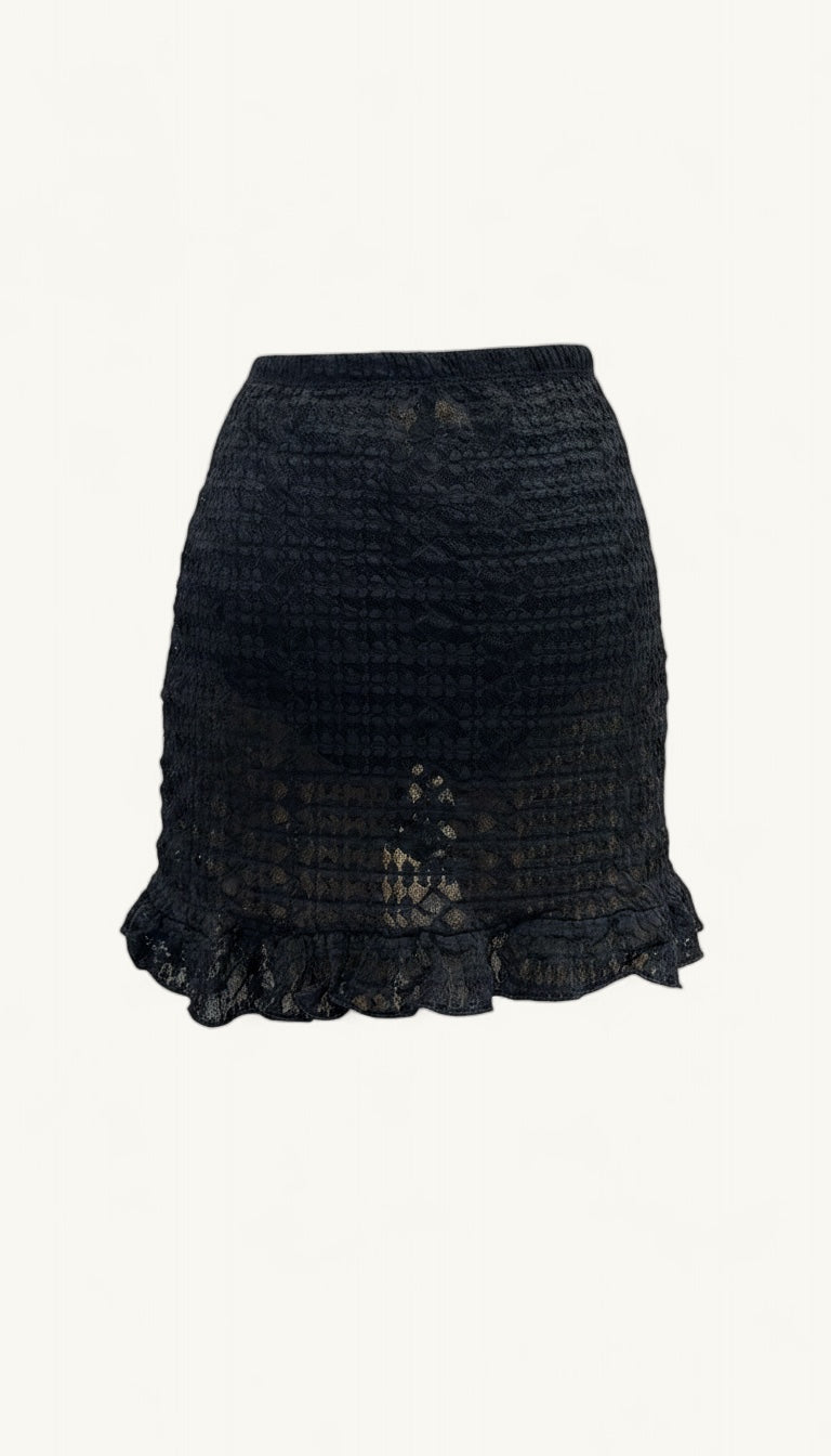 Falda Blonda Gola Negro