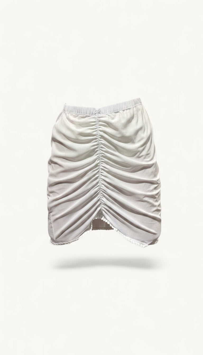 Falda Malla Blanco