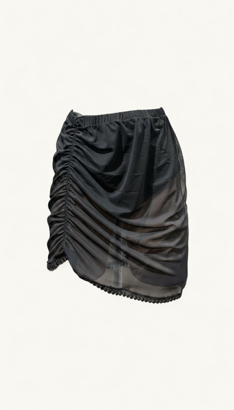 Falda Malla Negro