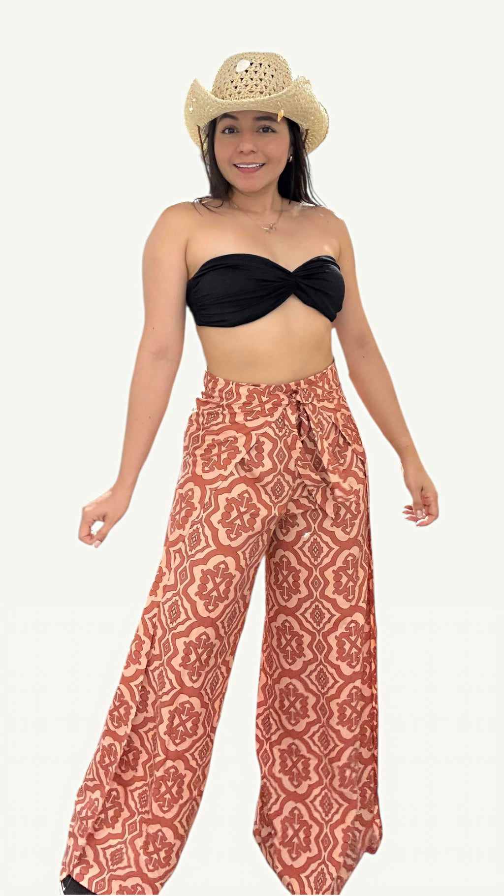 Pantalón Playero Oti terracota
