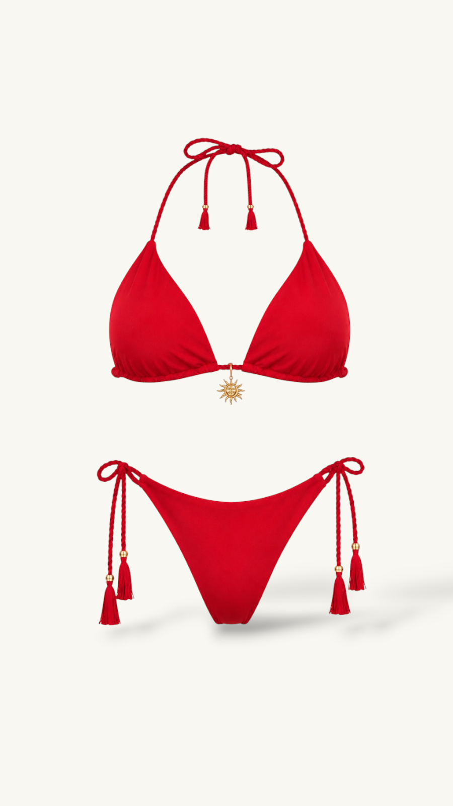 Bikini Trenzado Sol Rojo