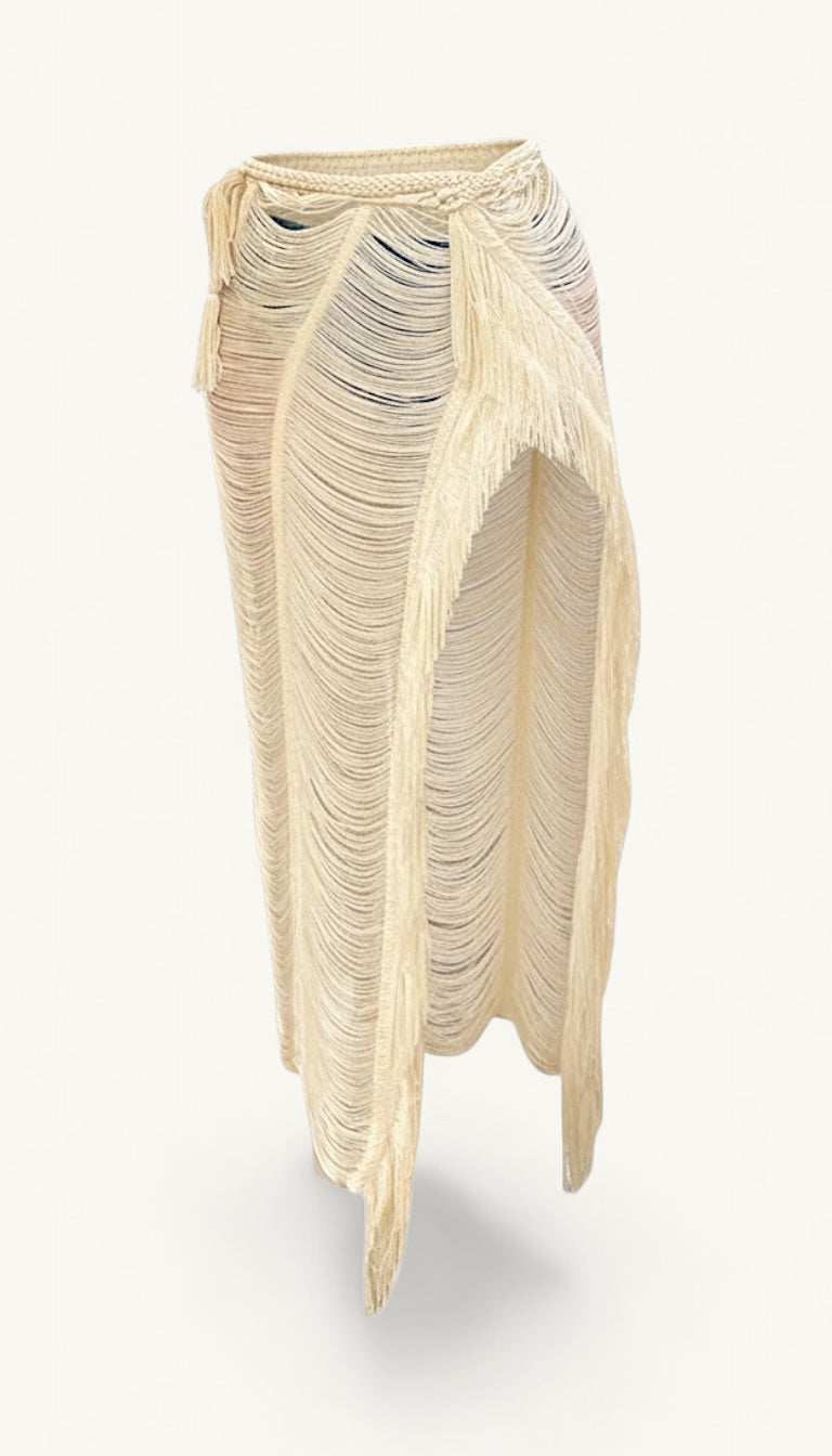 Falda luxury Iris larga beige