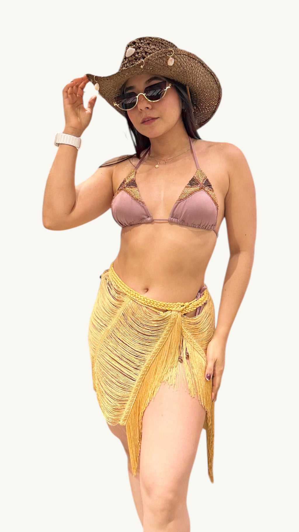 Falda Luxury Iris Corta dorado
