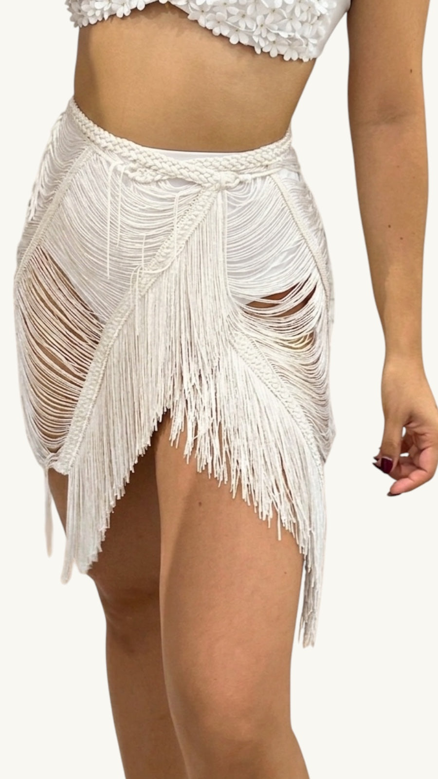 Falda Luxury Iris Corta blanco