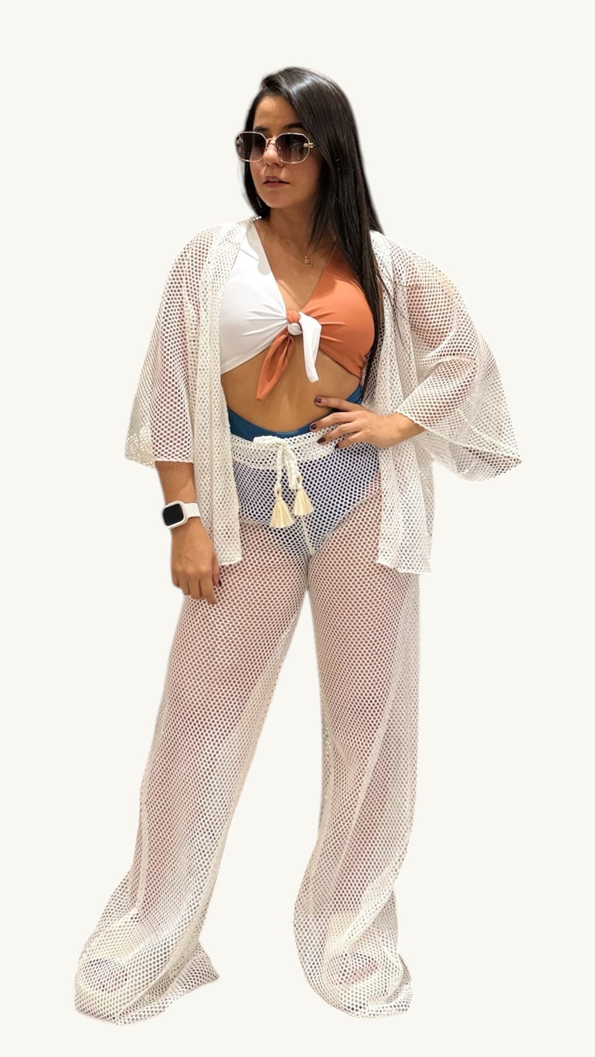 Set Malla Capri blanco