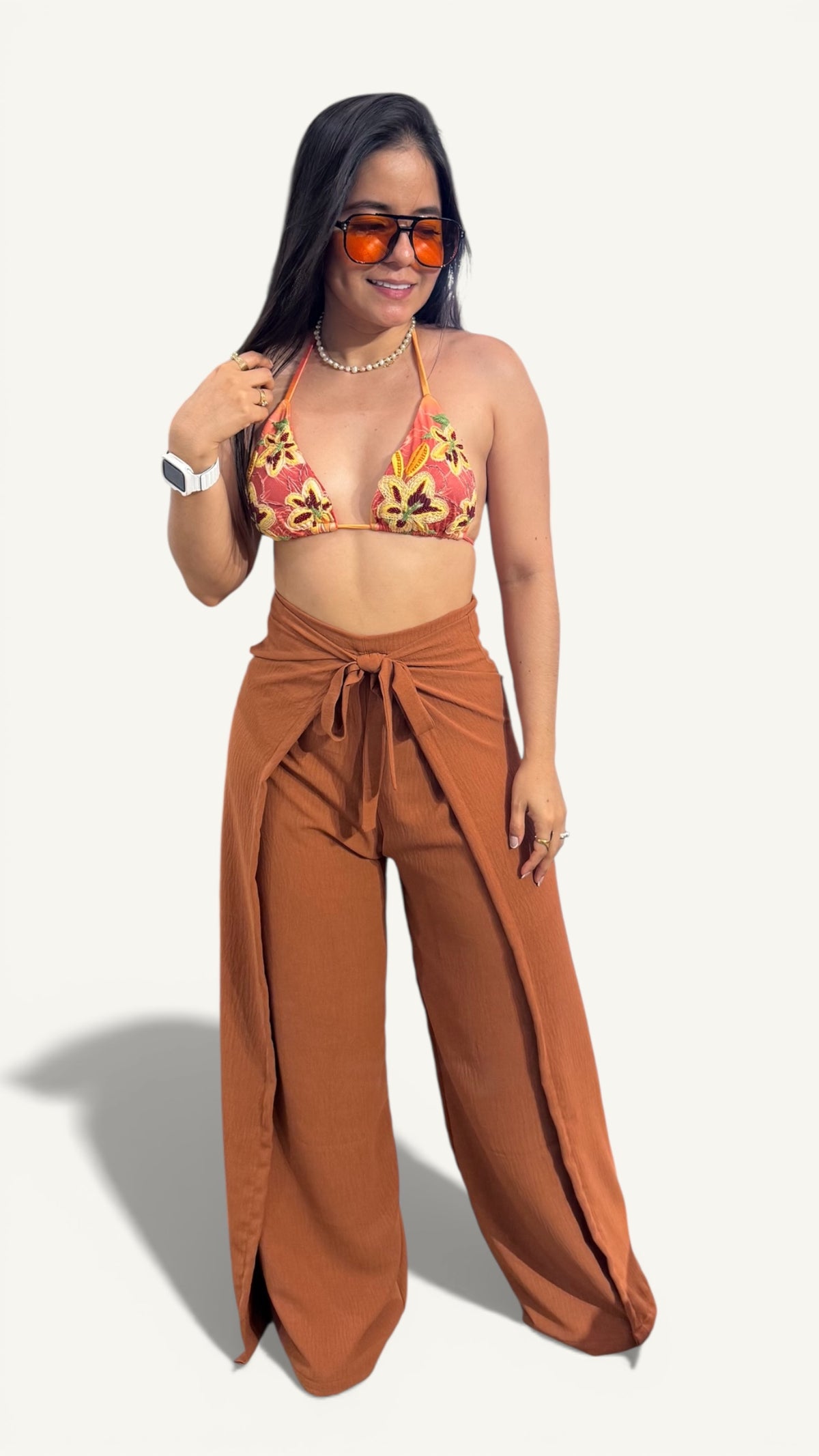 Pantalón Bohemia Bloom Terracota