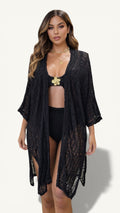 Kimono Bloom Largo negro