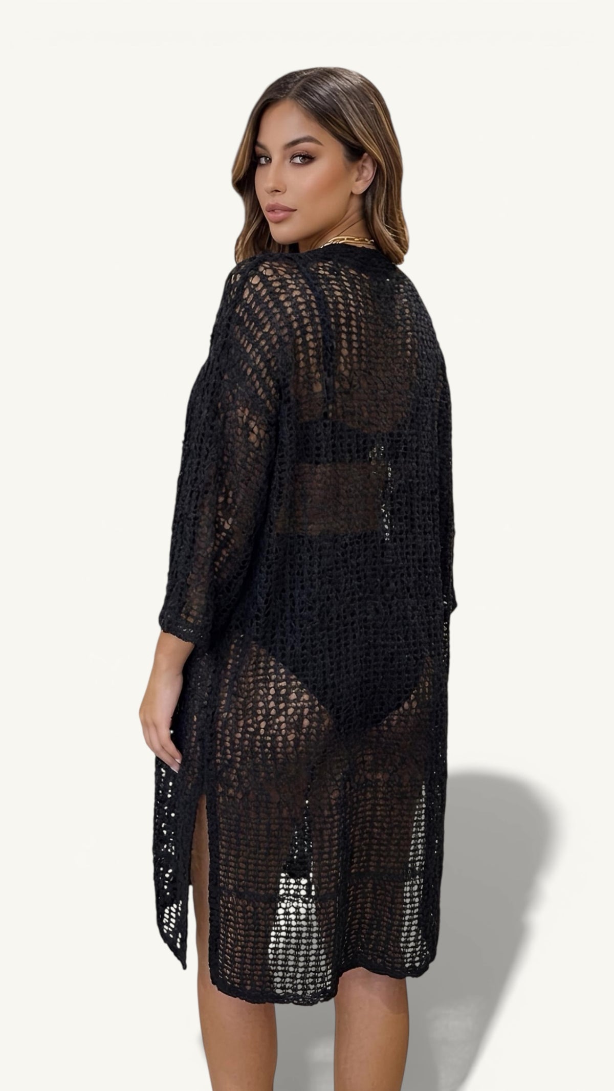 Kimono Bloom Largo negro
