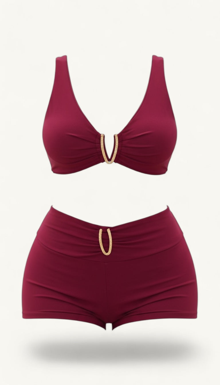 Tiro Alto Emily Short vinotinto