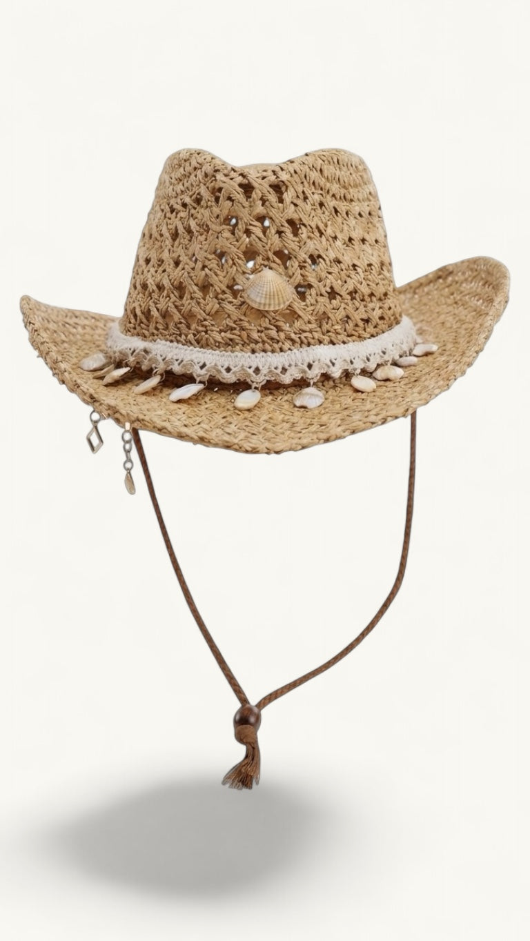 Sombrero Cowboy Flecos de Concha