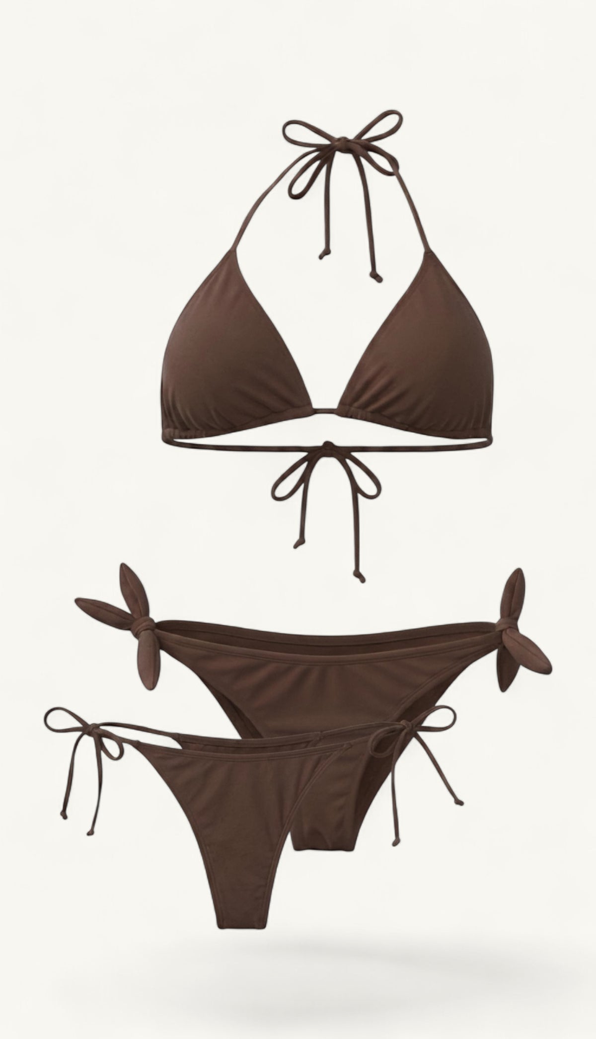 Bikini Asoleador 3 Piezas marrón