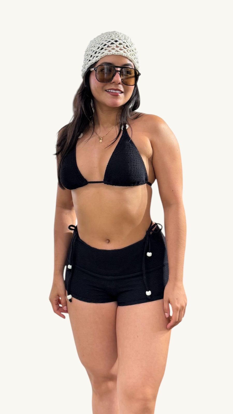 Bikini 3 Piezas Short negro