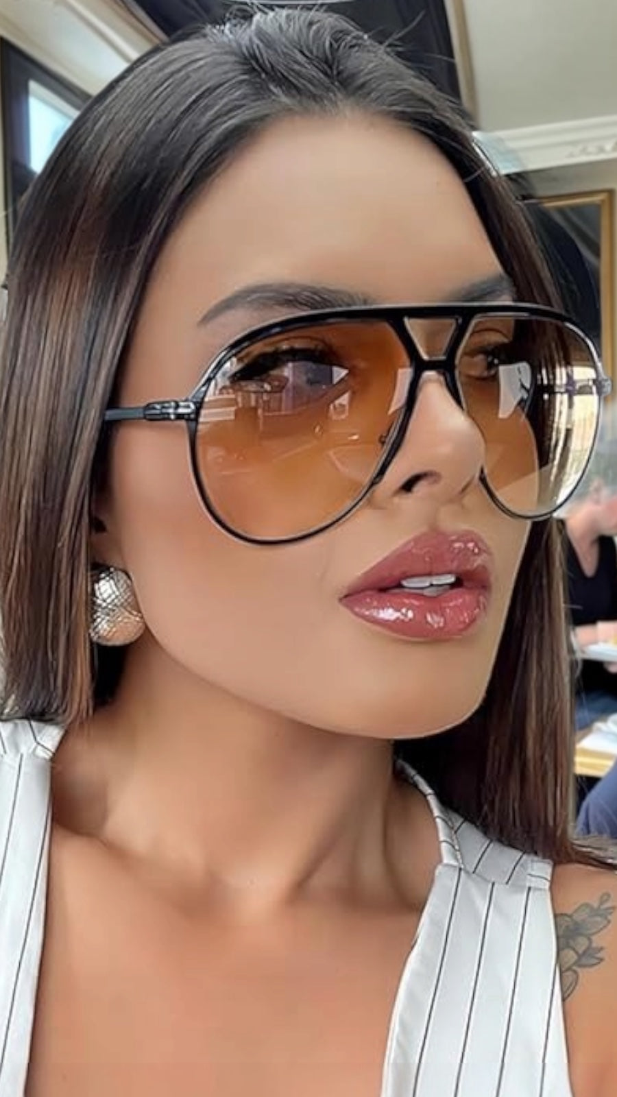 Gafas Aviador Naranja