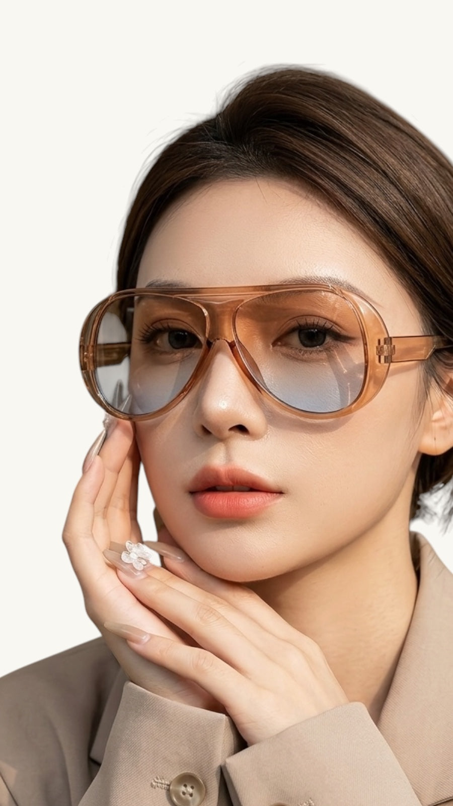Gafas Chunky Caqui