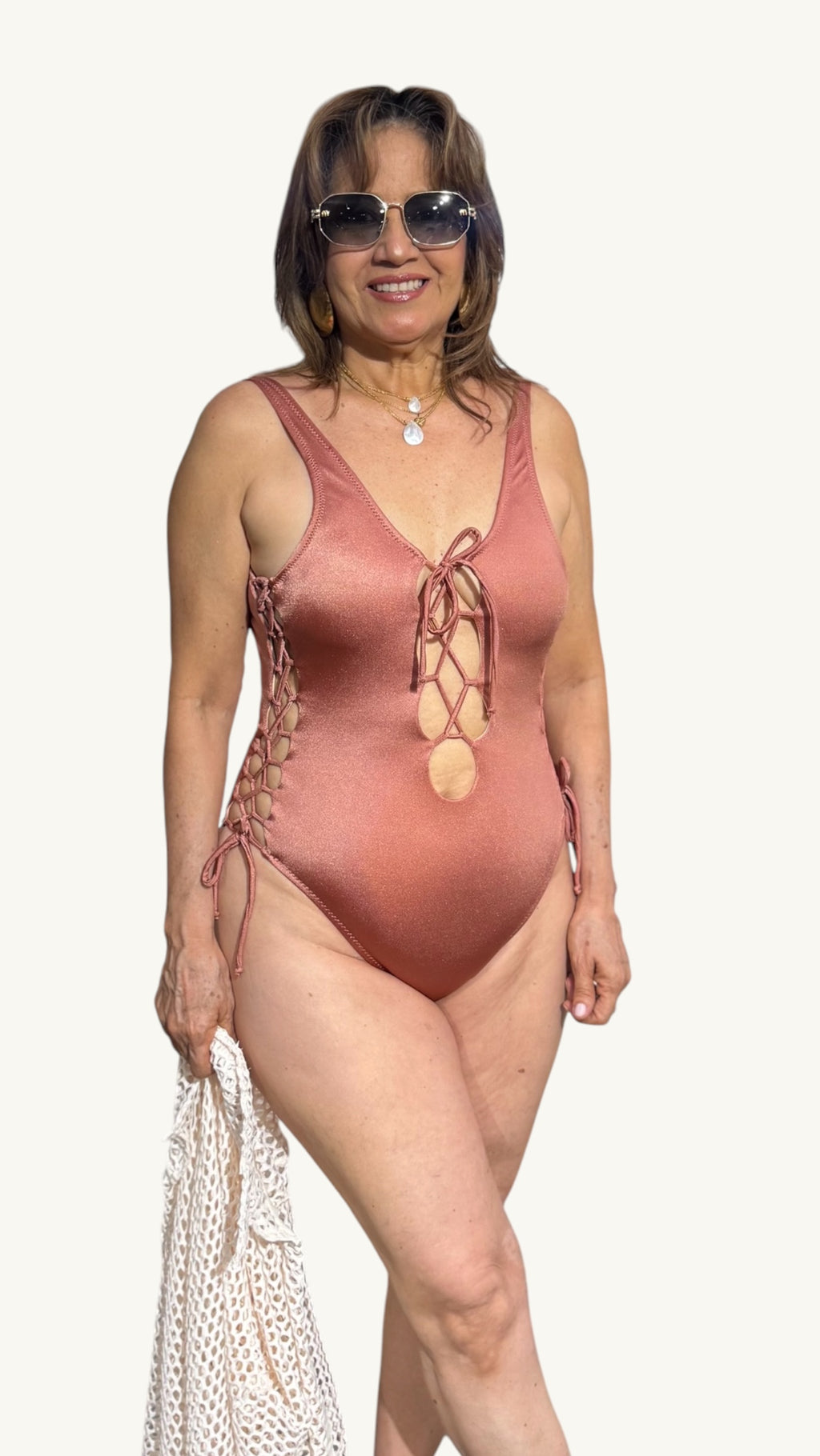 Enterizo Ariadna Oro rosa