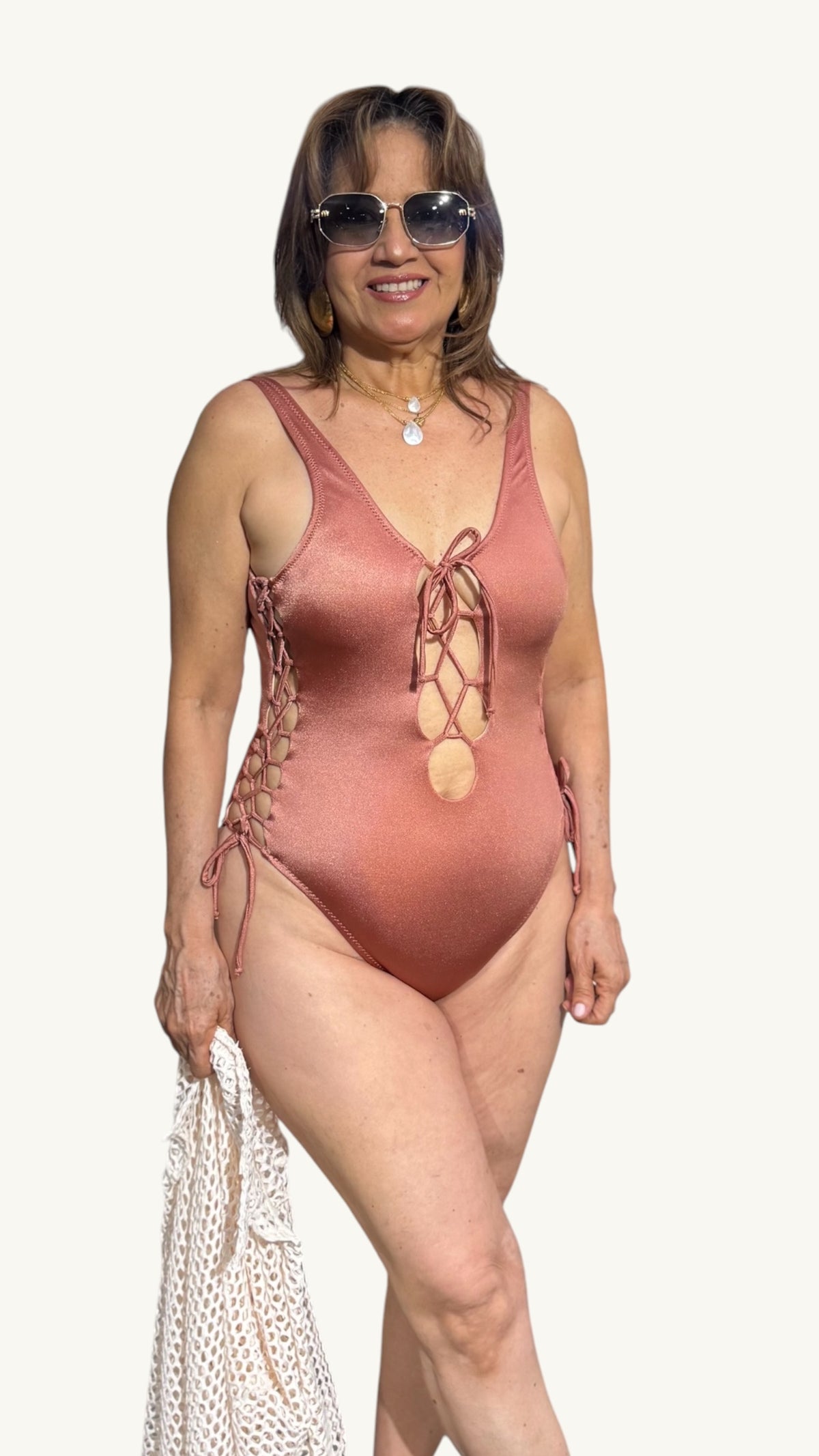 Enterizo Ariadna Oro rosa