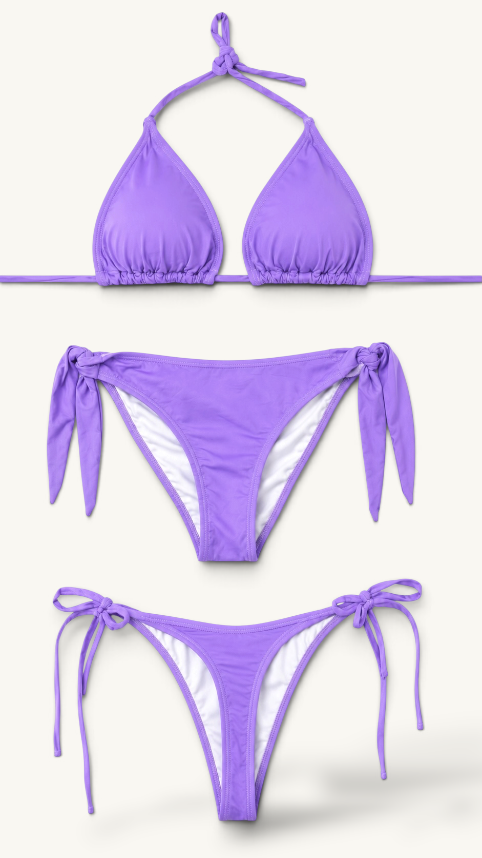 Bikini Asoleador 3 Piezas lila