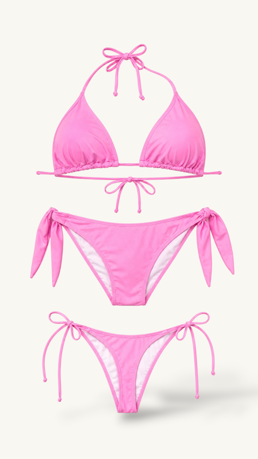 Bikini Asoleador 3 Piezas rosado