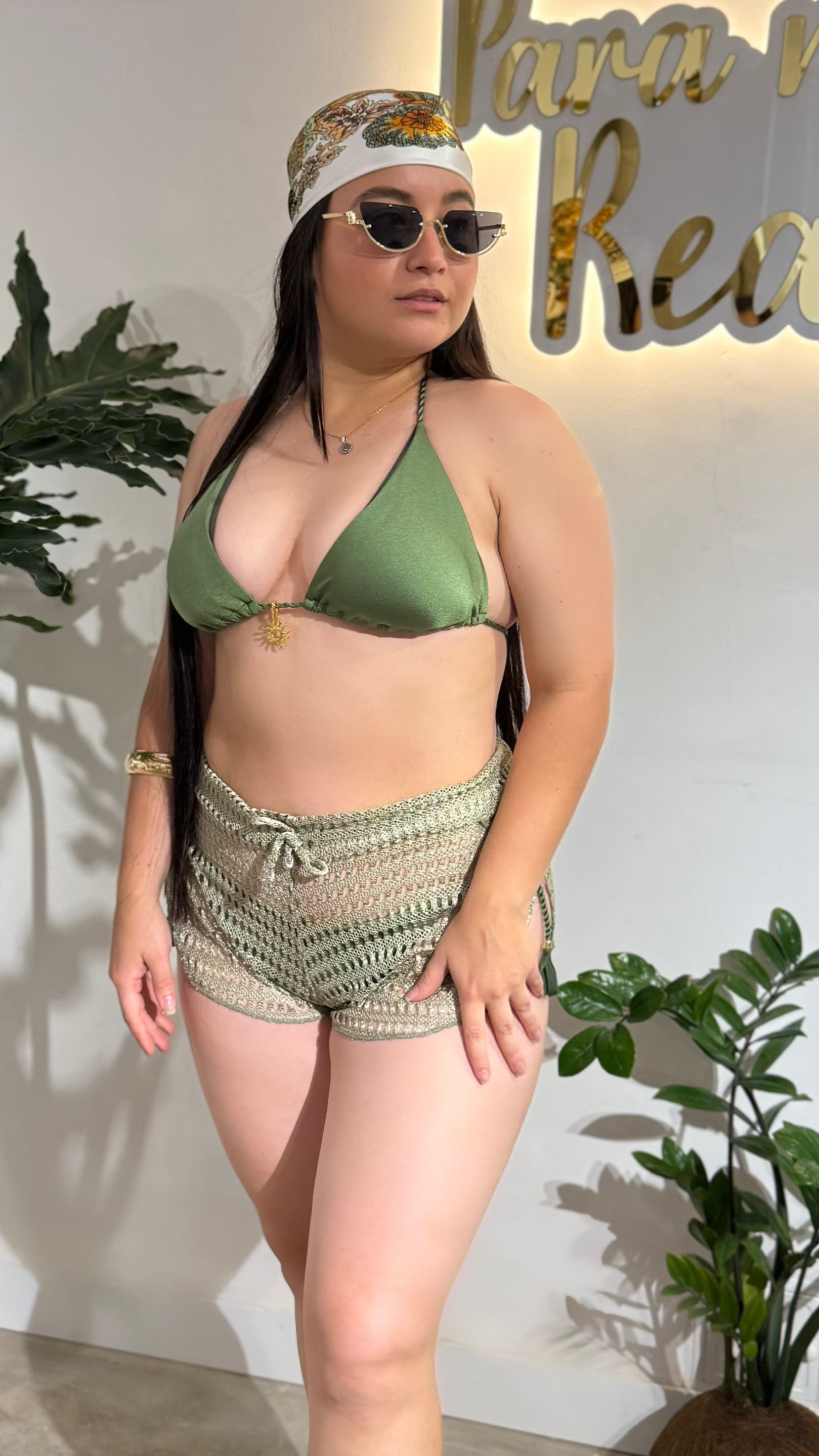 Short Malla Verde pistacho