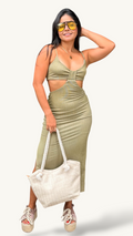 Vestido Marquesa Verde pistacho