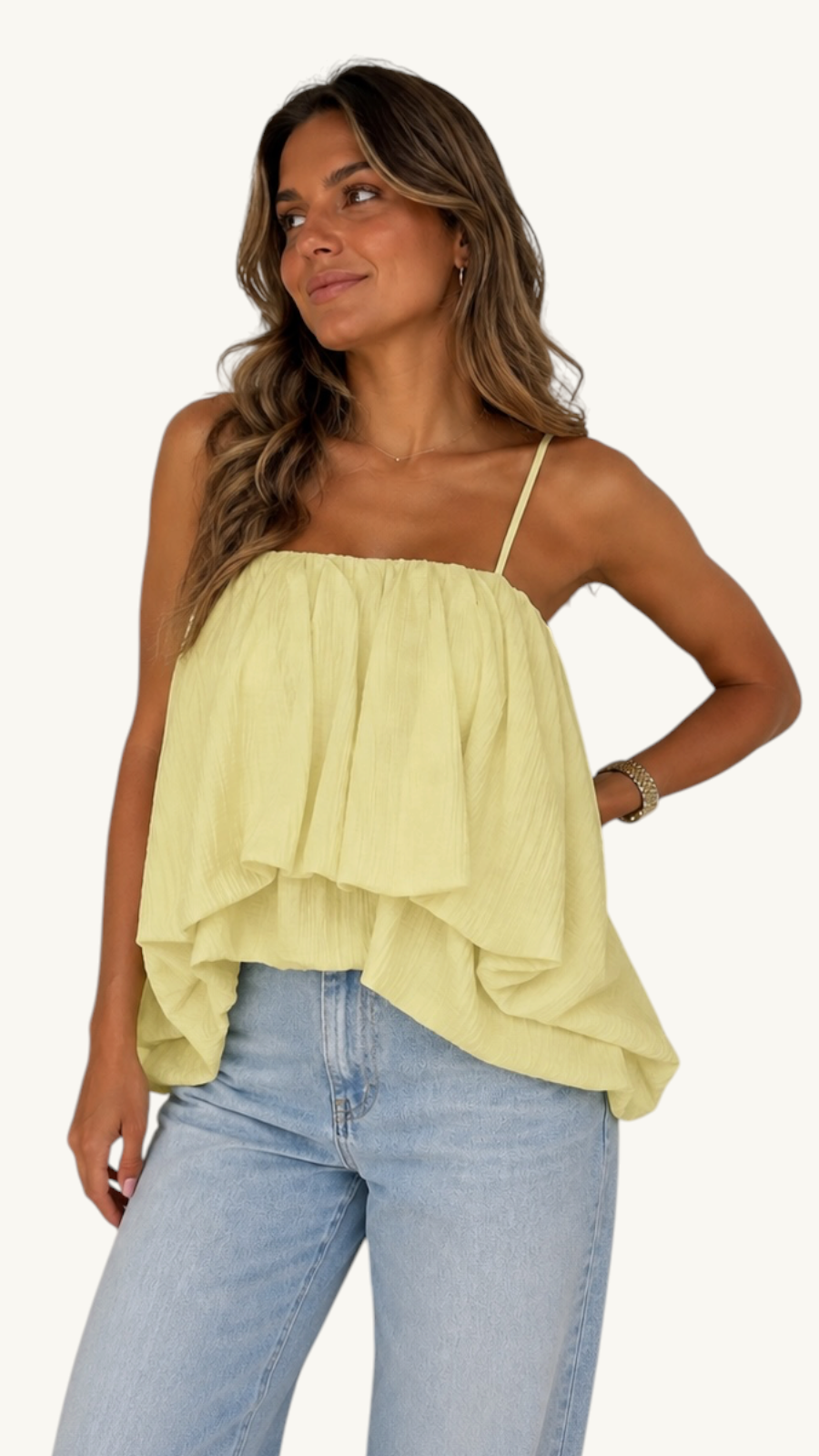 Blusa Globo Amarillo Mantequilla