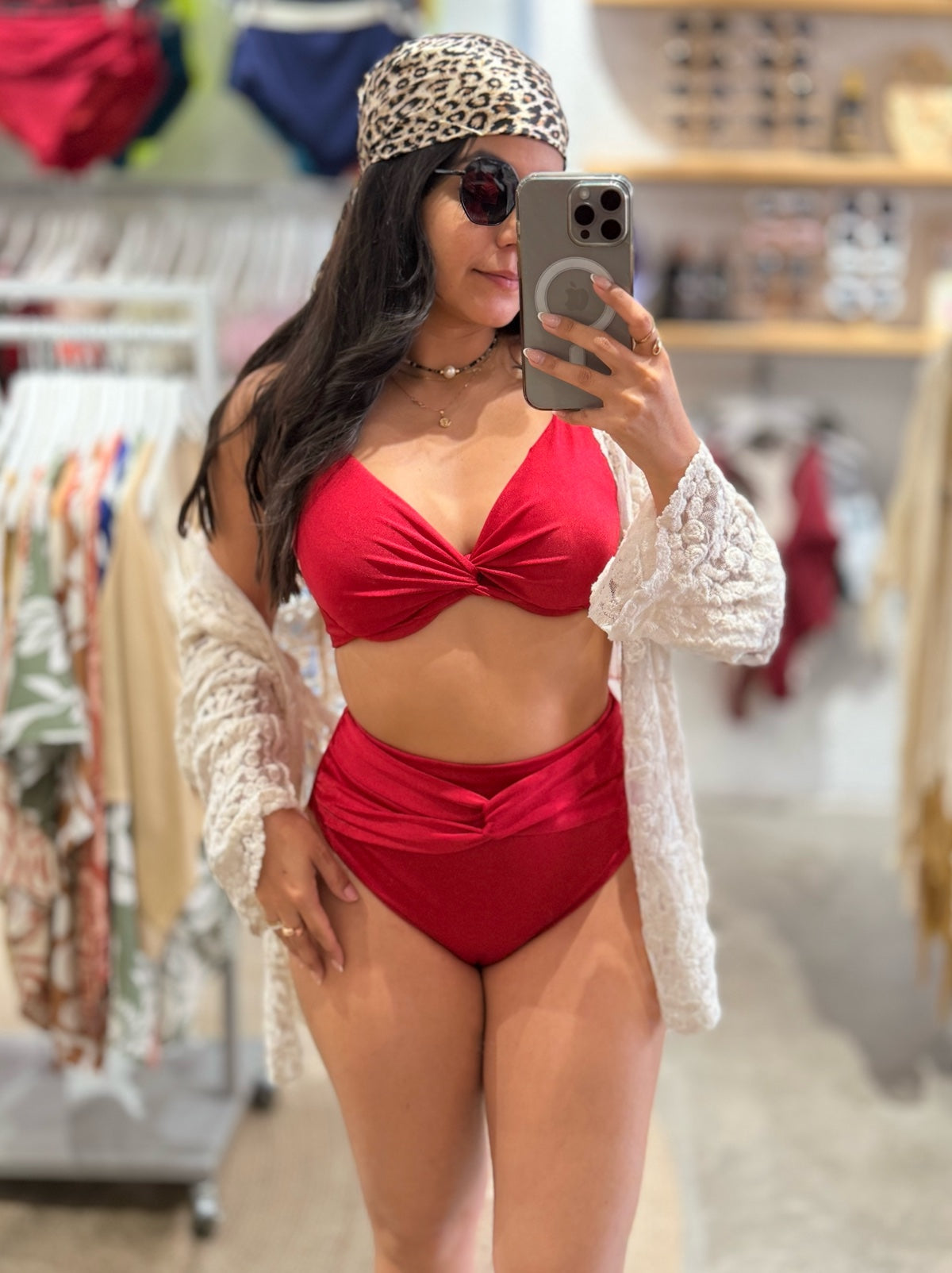 Tiro Alto Amaranta Rojo