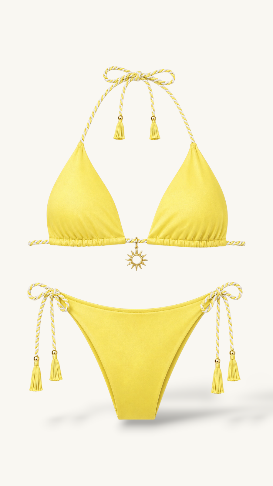 Bikini Trenzado Sol Amarillo Mantequilla