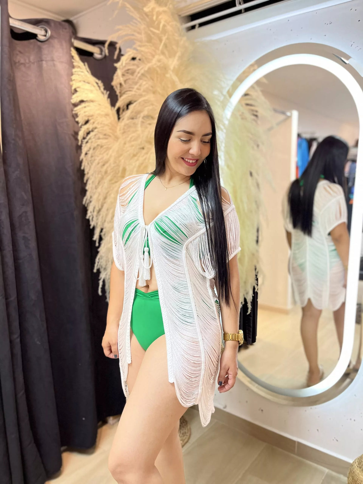 Kimono Luxury Wild blanco
